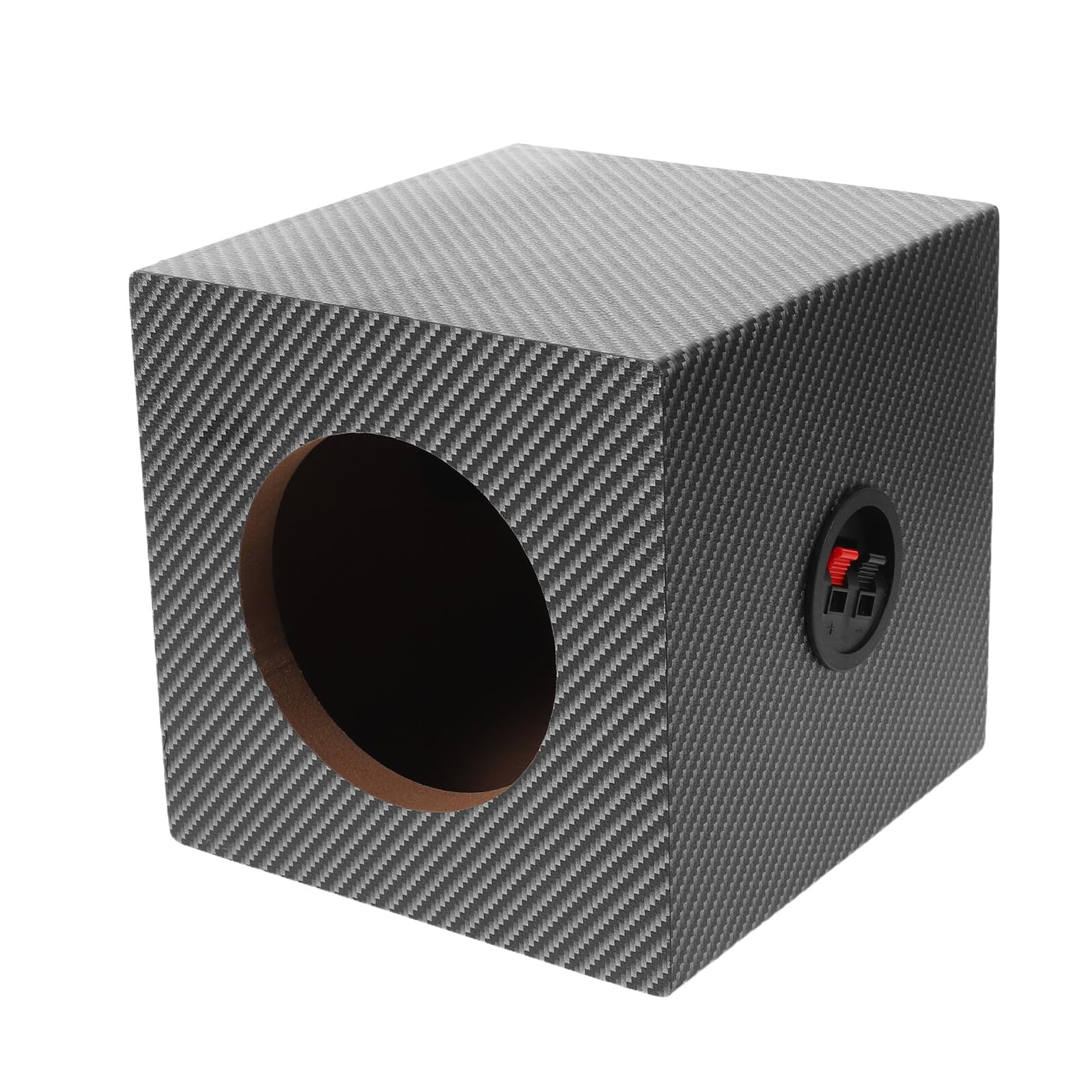 SHINEOFI Cassa per Subwoofer Auto in Legno e Pvc Nero, Scatola Altoparlante Compatta Isolamento Vibrazioni e Bassi Profondi, per Uso Quotidiano in Viaggi e Commuting