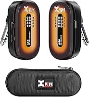 Xvive Sistema de guitarra sem fio A58 5,8 GHz receptor transmissor de guitarra sem fio para captador ativo ou passivo guitarra elétrica/acústica, vintage Sunburst