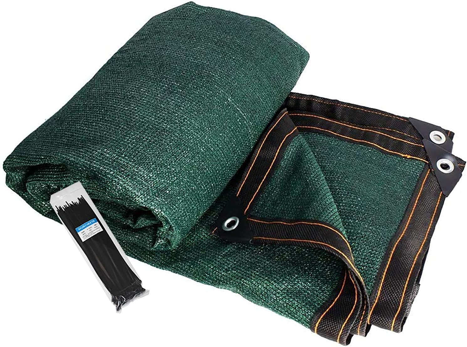 6.5ft x 33ft Privacy Fence Screen Green, Privacy Screen Mesh for Fence, Windbreak Shade Netting 90% Sunshade, Privacy Netting with 100pcs Cable Ties