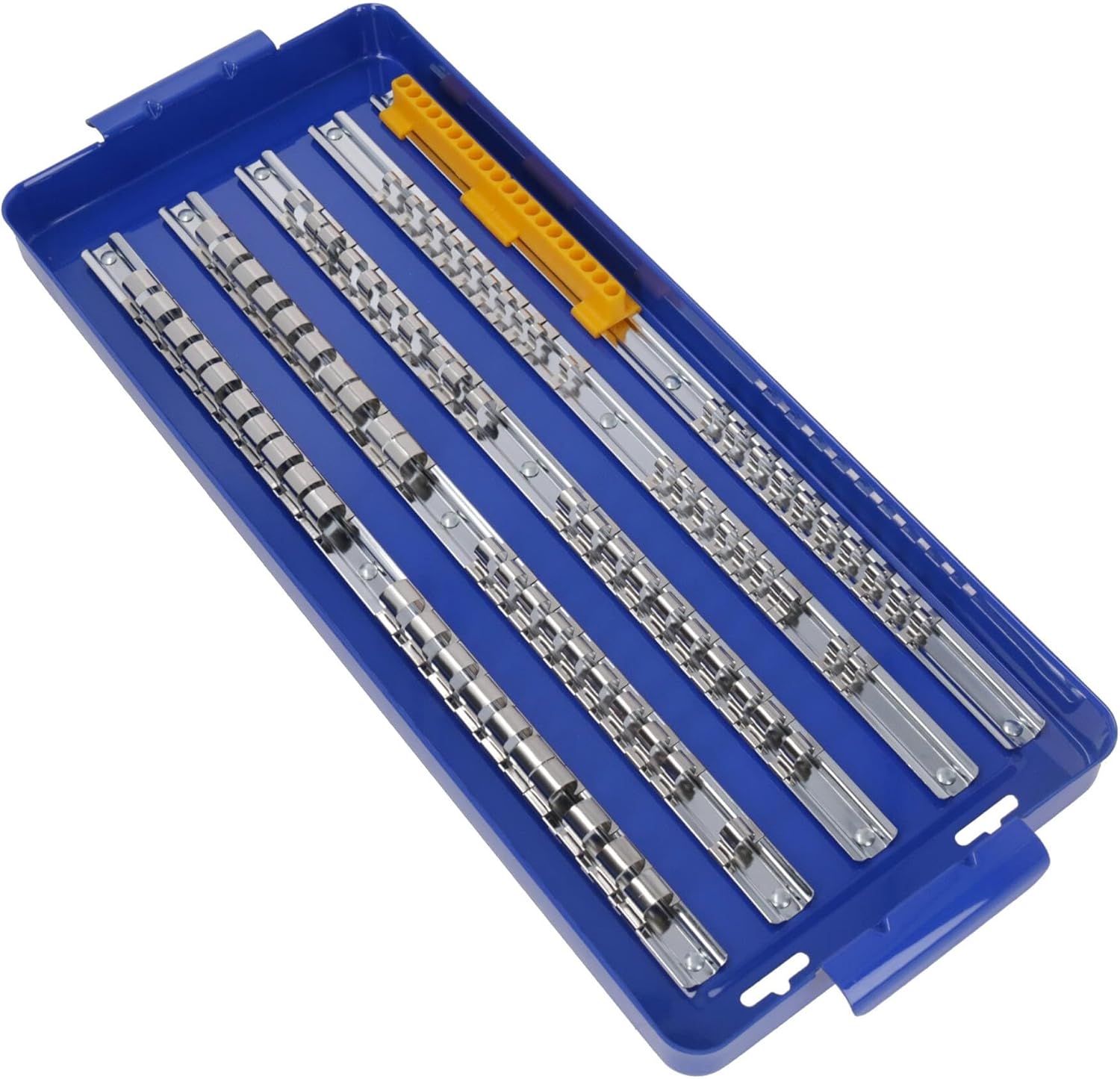 110pc Socket Set Rail/Rack Tray Clips Tool Box Storage 1/4" / 3/8" and 1/2" AN051