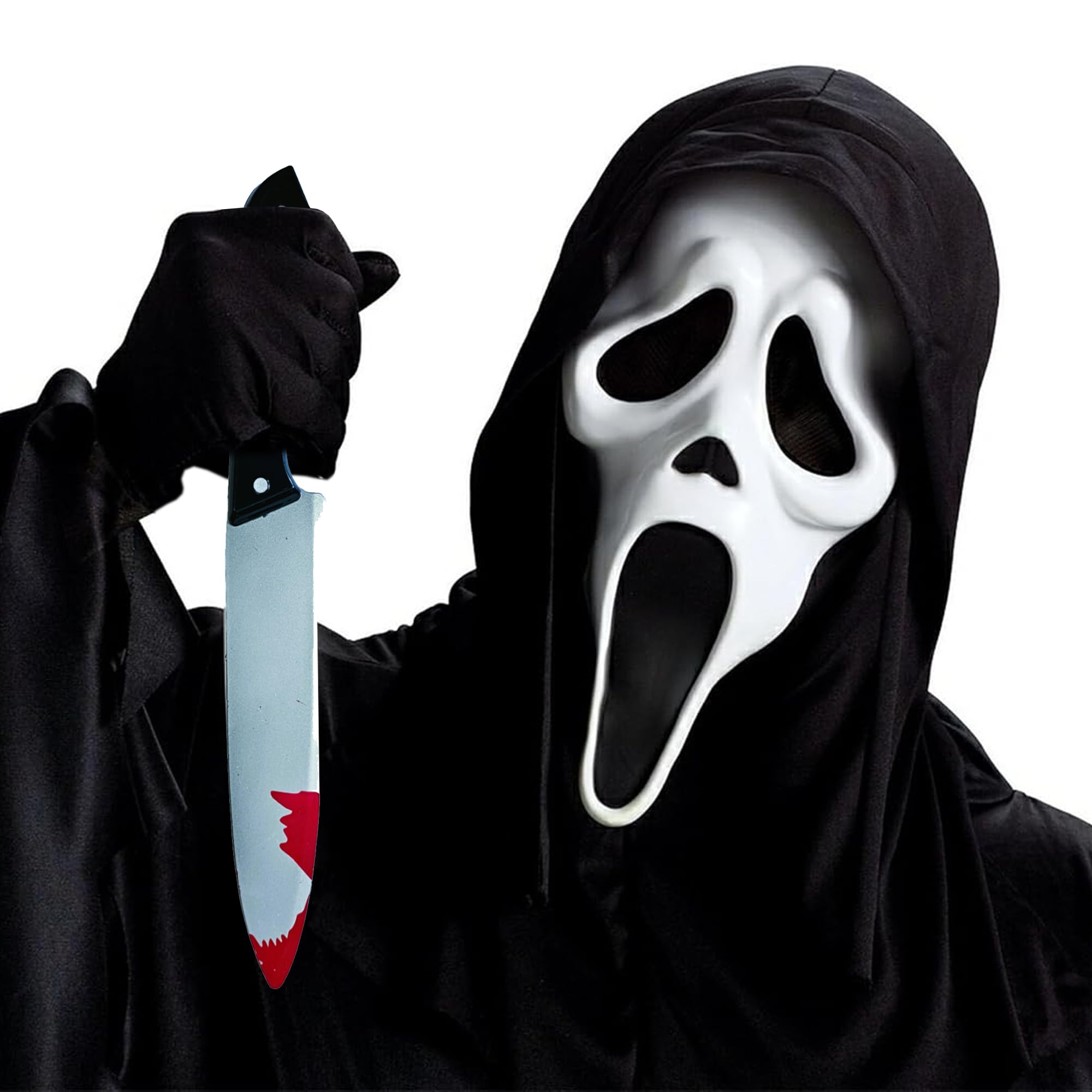 The Fancy Dress Ghost Face Mask, Halloween Scream Mask Horror Mask Horrible Skull Face Mask for Halloween Party Decorations Cosplay