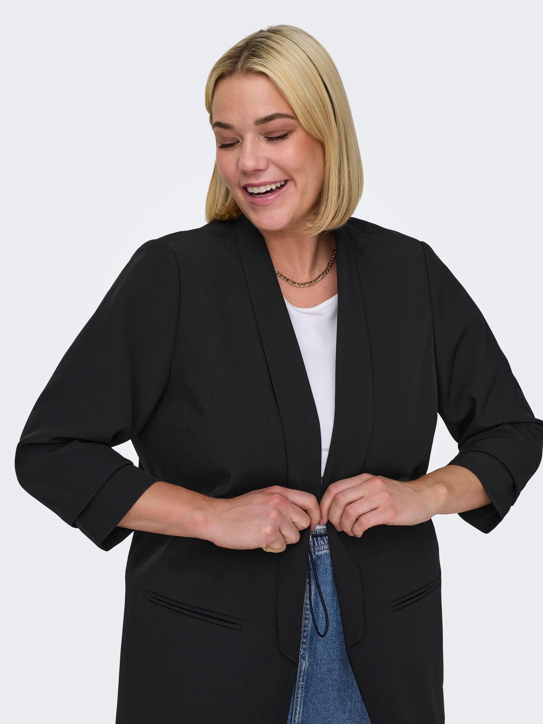 ONLY Carmakoma Damen Carelly 3/4 Life Blazer TLR Noos Jackenblazer (1er Pack)