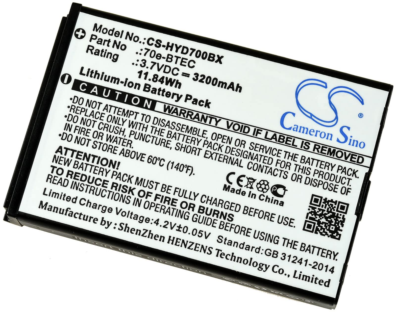 Batterie pour Lecteur de Code-Barres Honeywell Dolphin 70e, 3,7V, Li-ION [ Batterie pour Lecteur de Code-Barres ]