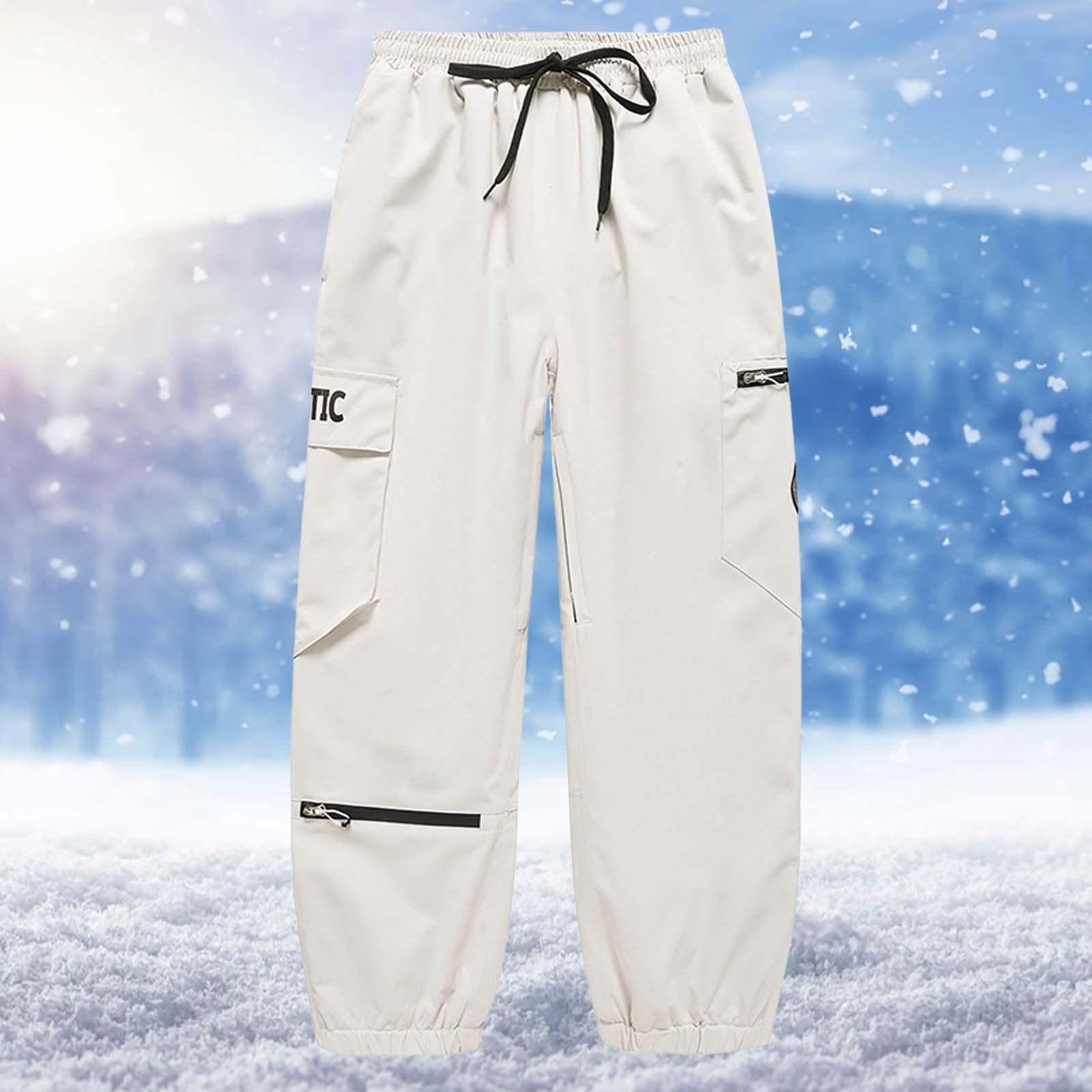 Generico Pantaloni da Neve Uomo Impermeabili Baggy Snowboard Pants Tecnici Pantaloni Sci Invernali Pantalone Neve Caldo Salopette per All'Aperto