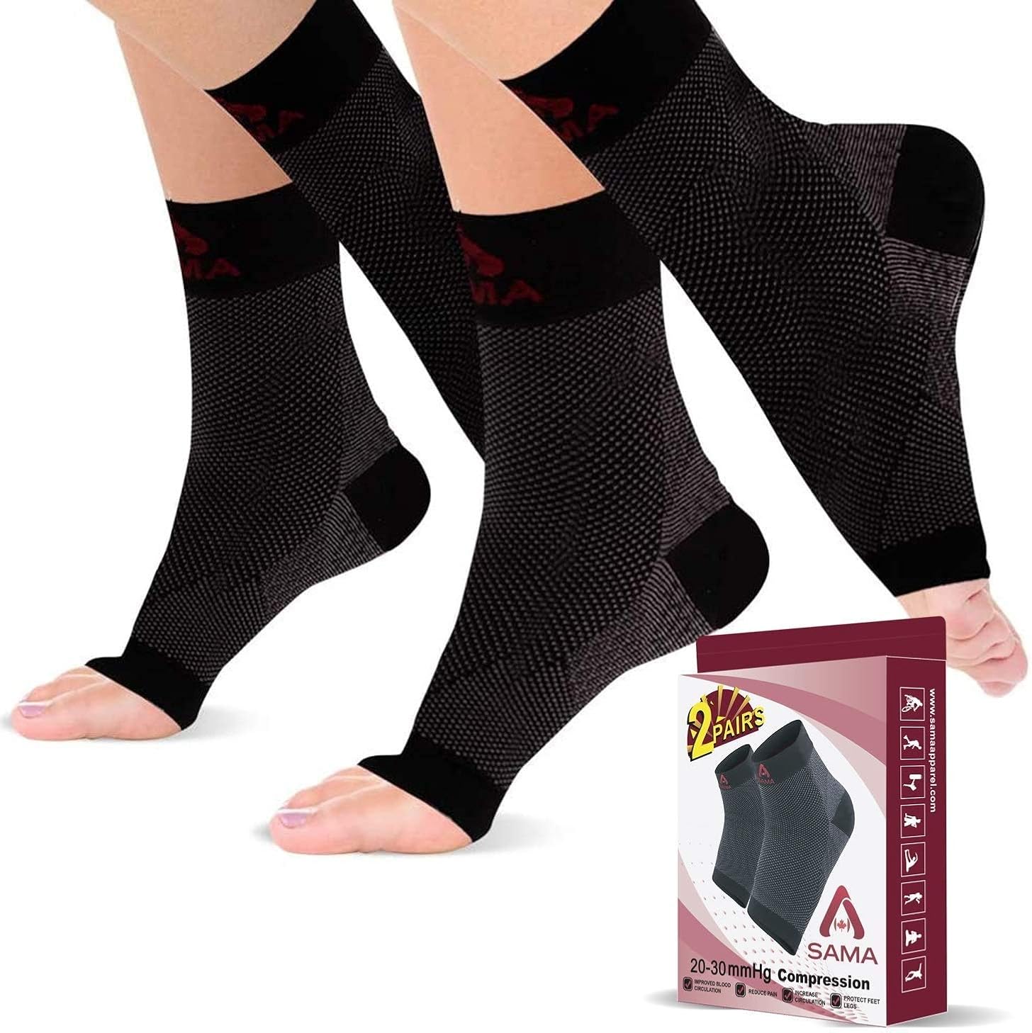Plantar Fasciitis Socks 2030 mmHg Compression Foot Sleeves for Men or