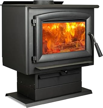 Ashley Hearth AW2020-P 2,000 sqft Wood Stove with Legs and Pedestal