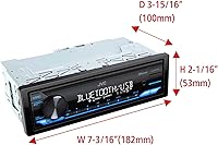 Vista 4 de JVC KD-SX27BT - Estéreo de automóvil con Bluetooth, receptor de medios digitales de 100 W, USB de 1.5 A para cargar dispositivos, unidad principal