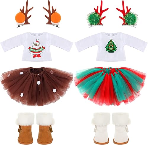 Kajaia Traje de baño de muñeca de 18 pulgadas, 8 piezas, traje de baño de muñeca con temática de playa, juegos de natación con círculo de natación,