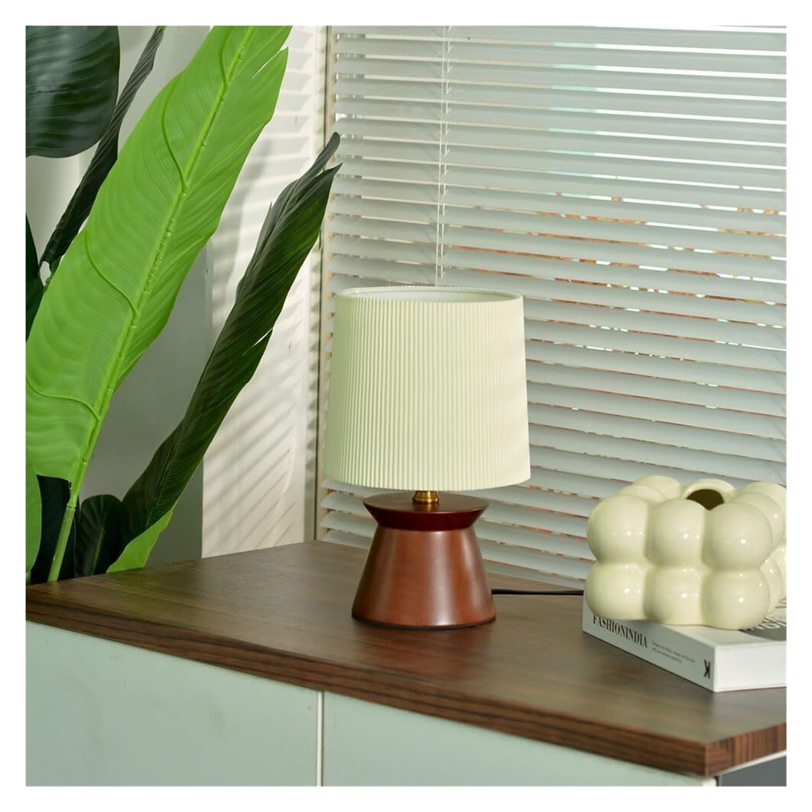 Lampada da comodino cinese vintage con base in legno, lampada da scrivania moderna in stile fattoria francese, apparecchio lampada da scrivania