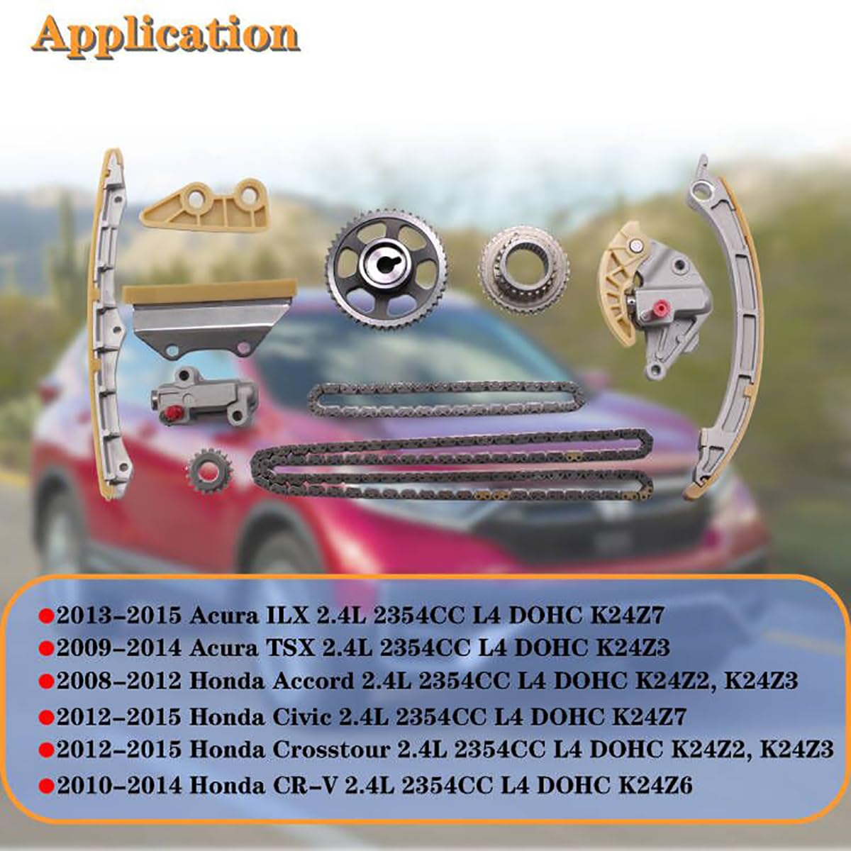 Timing Belt Kit FOR HONDA ACCORD CIVIC CR-V ACURA TSX K24 ENGINE