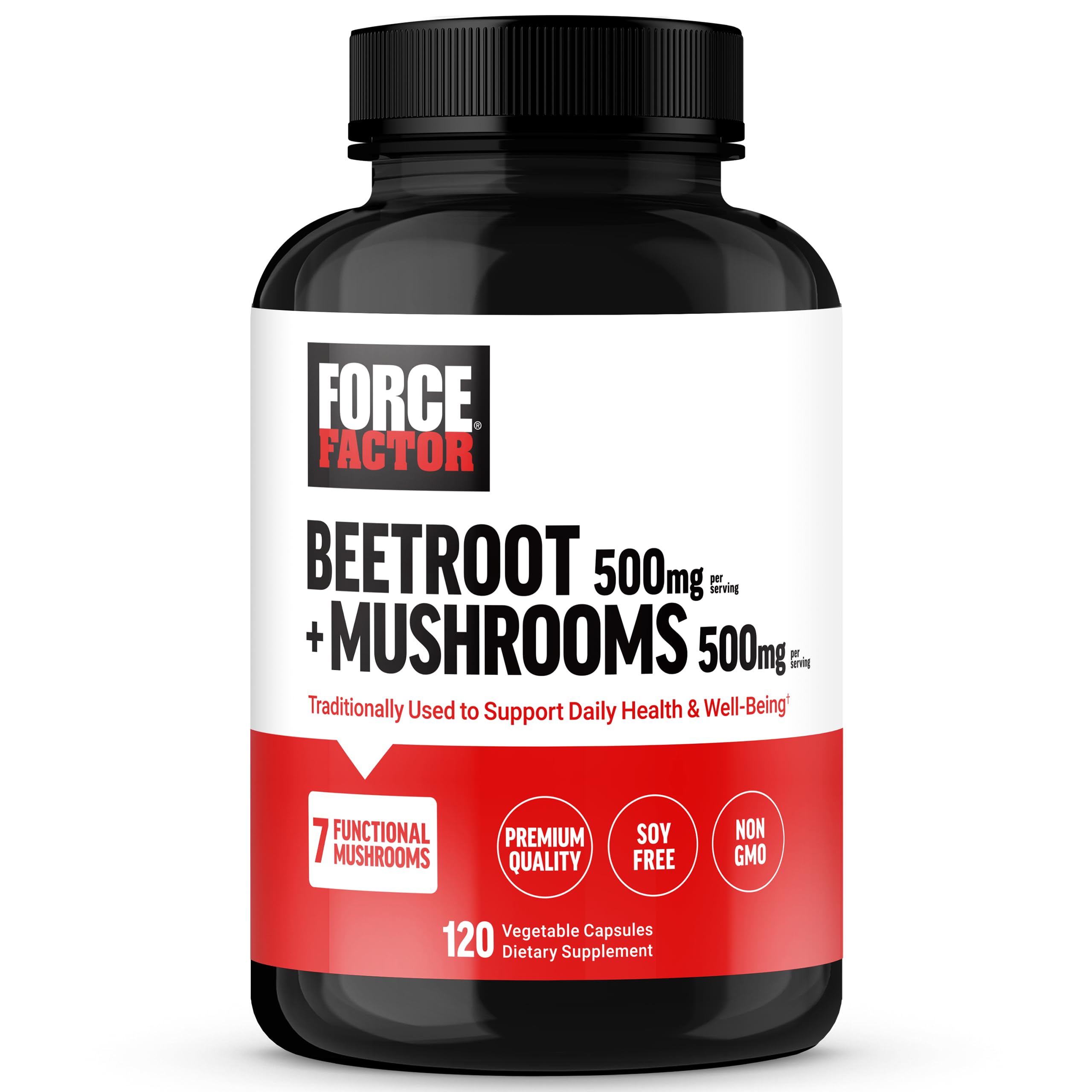 Force Factor Beetroot + Mushrooms Supplement for Great Health
