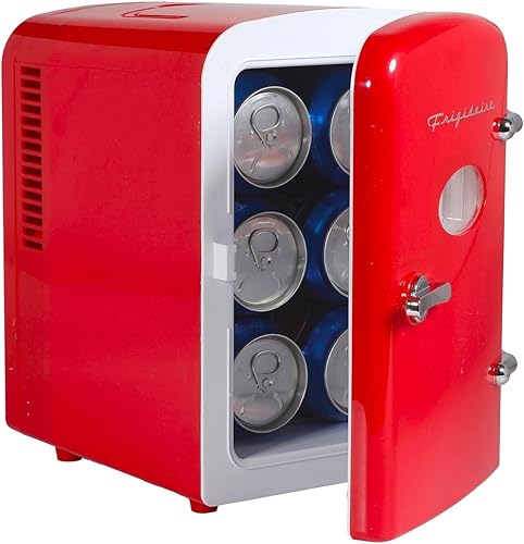 Miniatura 3 de Frigidaire 6-Can or 4L Mini Personal Retro Fridge Cooler Includes 110V AC Power Cord & 12V DC Car Adapter EFMIS229-RED