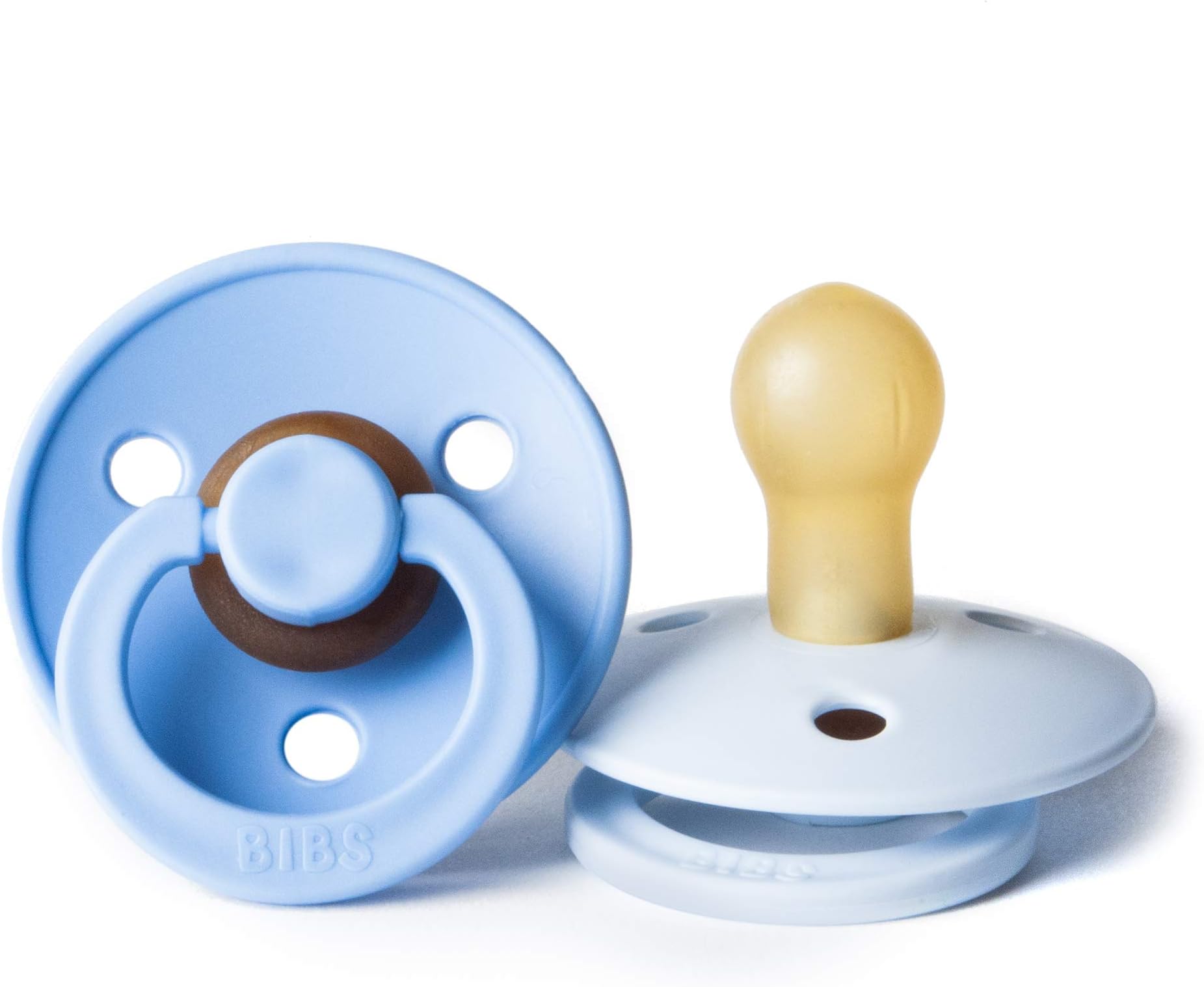 Bibs Dummies, Colour 2-Pack of Dummies, Natural Rubber Danish soothers in a Cherry Shape