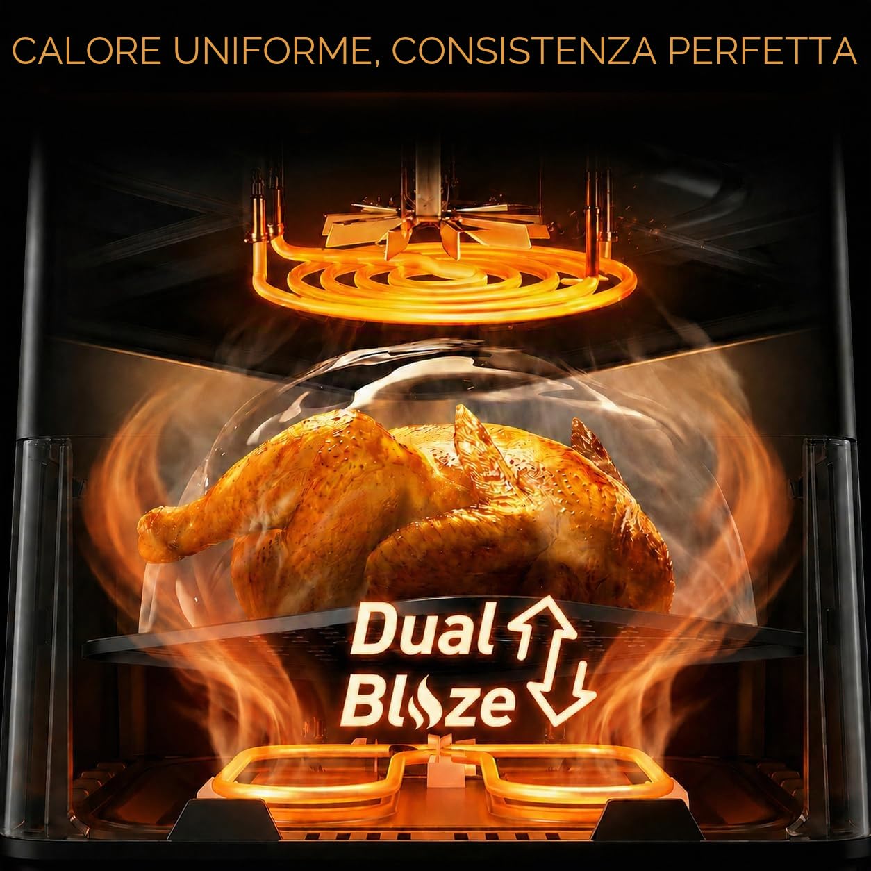 COSORI Dual Blaze Airfryer – Smart friggitrice ad aria calda con Wi-Fi, 6,4 l, XXL Air Fryer – 11 in 1: cuocere, grigliare, pane, pollo – 80+ ricette – lavabile in lavastoviglie