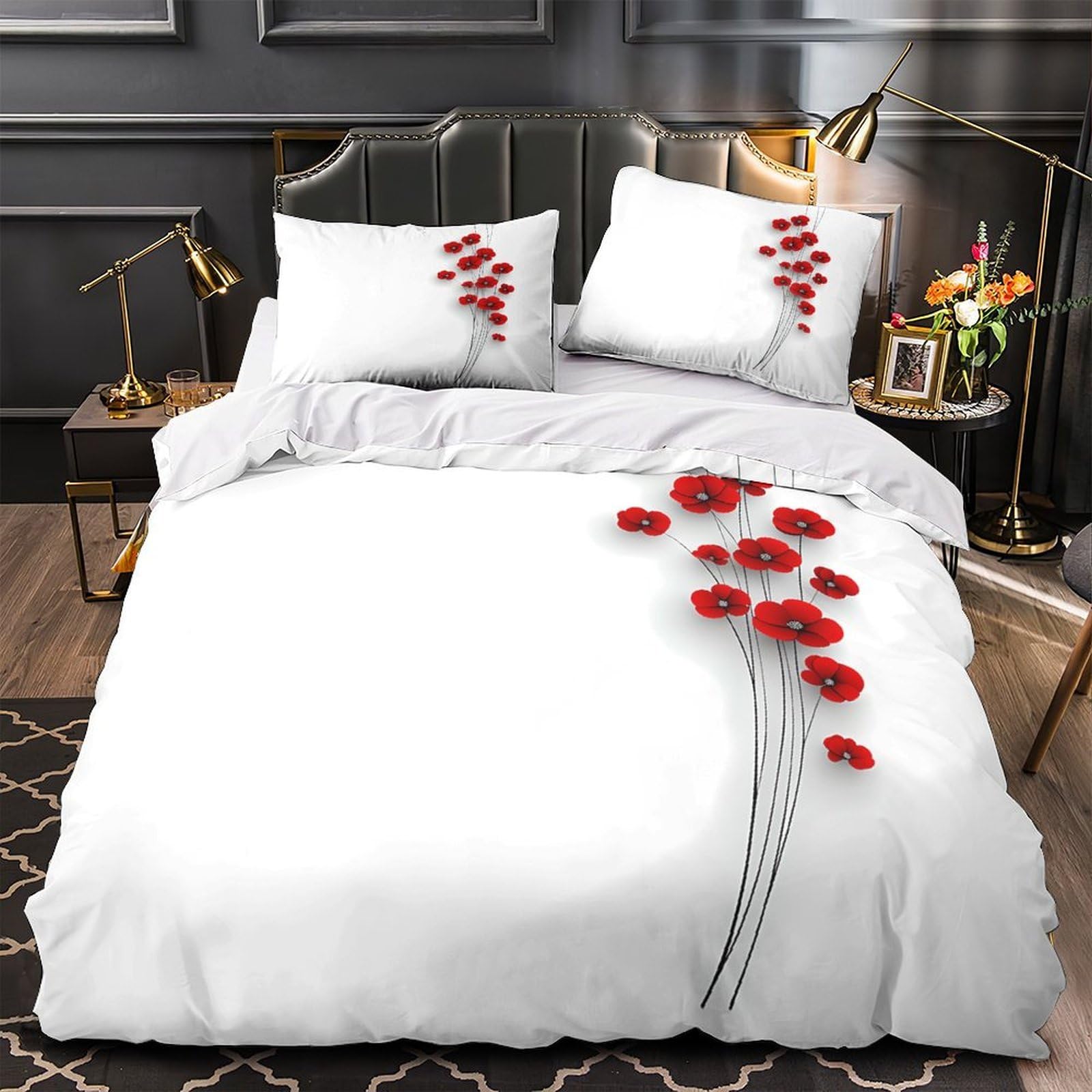 Housse de couette moto hypoallergénique et super douce avec zip 260x220