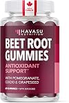 Beet Root Gummies + CoQ10 | Nitric Oxide Supplements for Men & Women | Healthy Circulation, Energy & Heart Health Support with Pomegranate Extract | Vegan, Gluten-Free, Non-GMO | 60 Beetroot Gummies