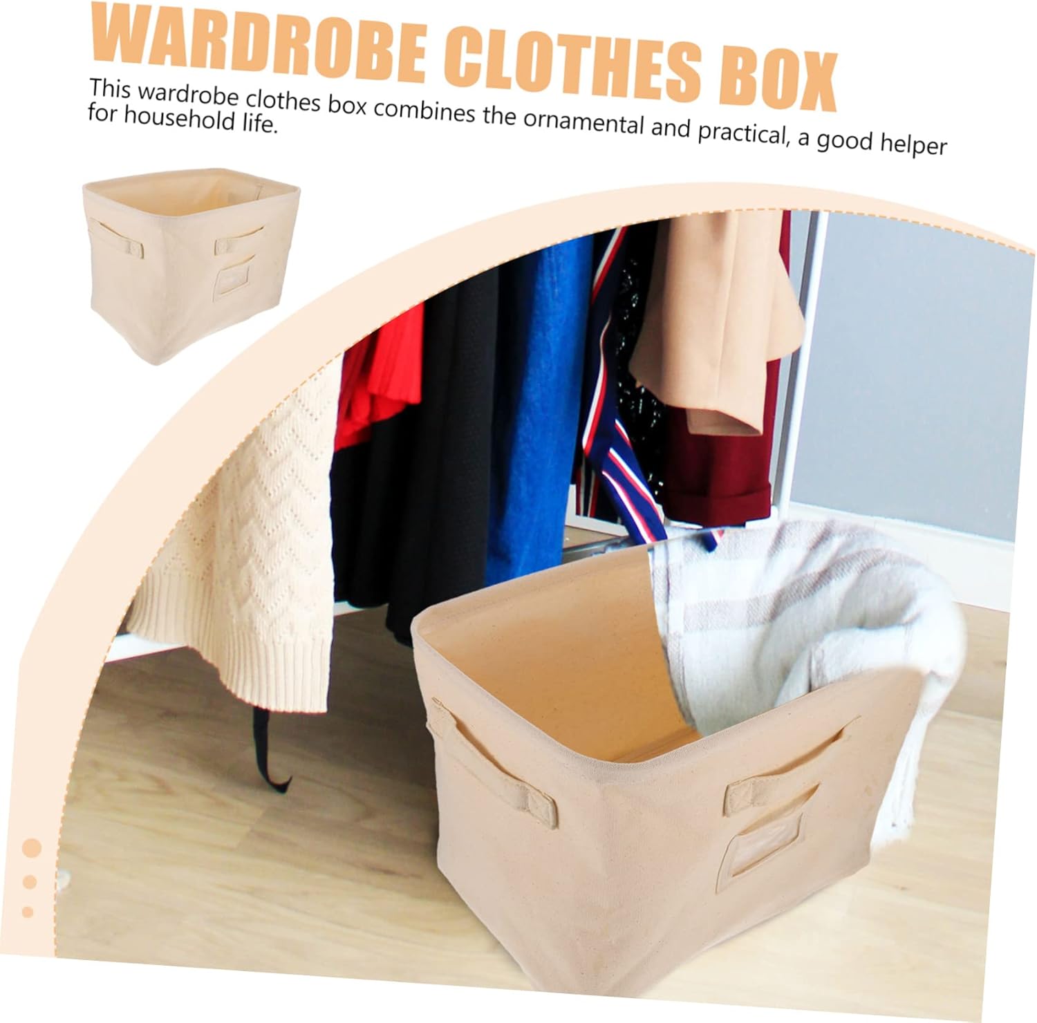 Levemolo Environmental Protection Fabric Storage Box Wardrobe Clothes Container Folding Cubby Storage for Household