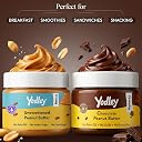 Yodley Pack of 2 (1 Unsweetened Peanut Butter & 1 Chocolate Peanut Butter) | 100% Natural | No Added Sugar | High-Protein & Fiber-Rich | Healthy Spread for Breakfast & Snacks (300g Each) gallery image