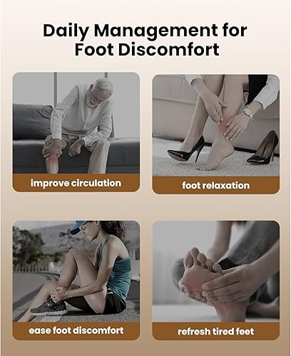 Miniatura 3 de BOB AND BRAD Masajeador de pies con calor, amasamiento profundo Shiatsu y compresión de aire para fascitis plantar, máquina masajeadora eléctrica de