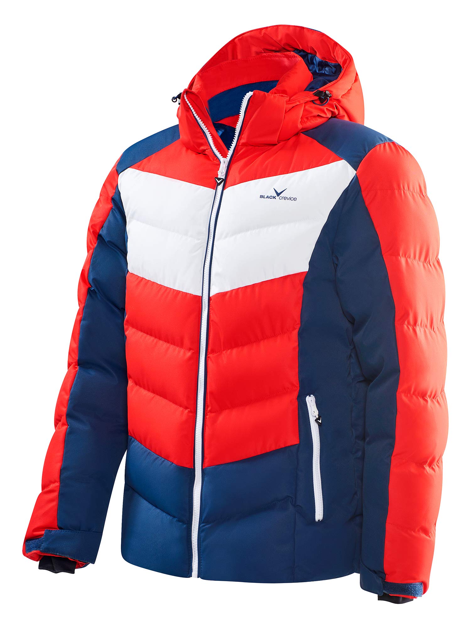 Black Crevice Men's Ski Jacket, mens, Ski jacket., Red/Blue/White, 56 (EU)