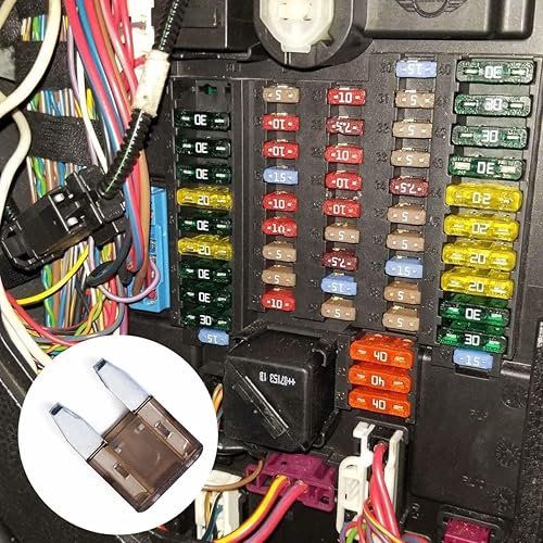 Miniatura 10 de Paquete de 100 fusibles automáticos de 10 amperios, APMATM, 32 V, mini cuchilla, fusible de protección contra cortocircuitos de 30 A, color rojo