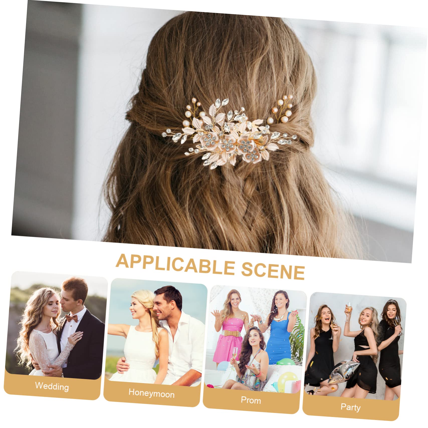 minkissy 3sets Accessori Per Sposa Fermagli Per Con Fiori e Perle Eleganti Gioielli Per Matrimonio Perfetti Per Cerimonie e Occasioni Speciali