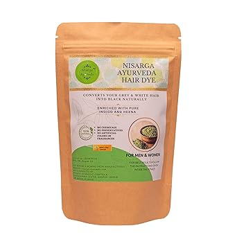 Henna Mix Powder With Indigo Powder For Hair Colour & Conditioning - 100 gm - Nisarga Ayurveda (1)