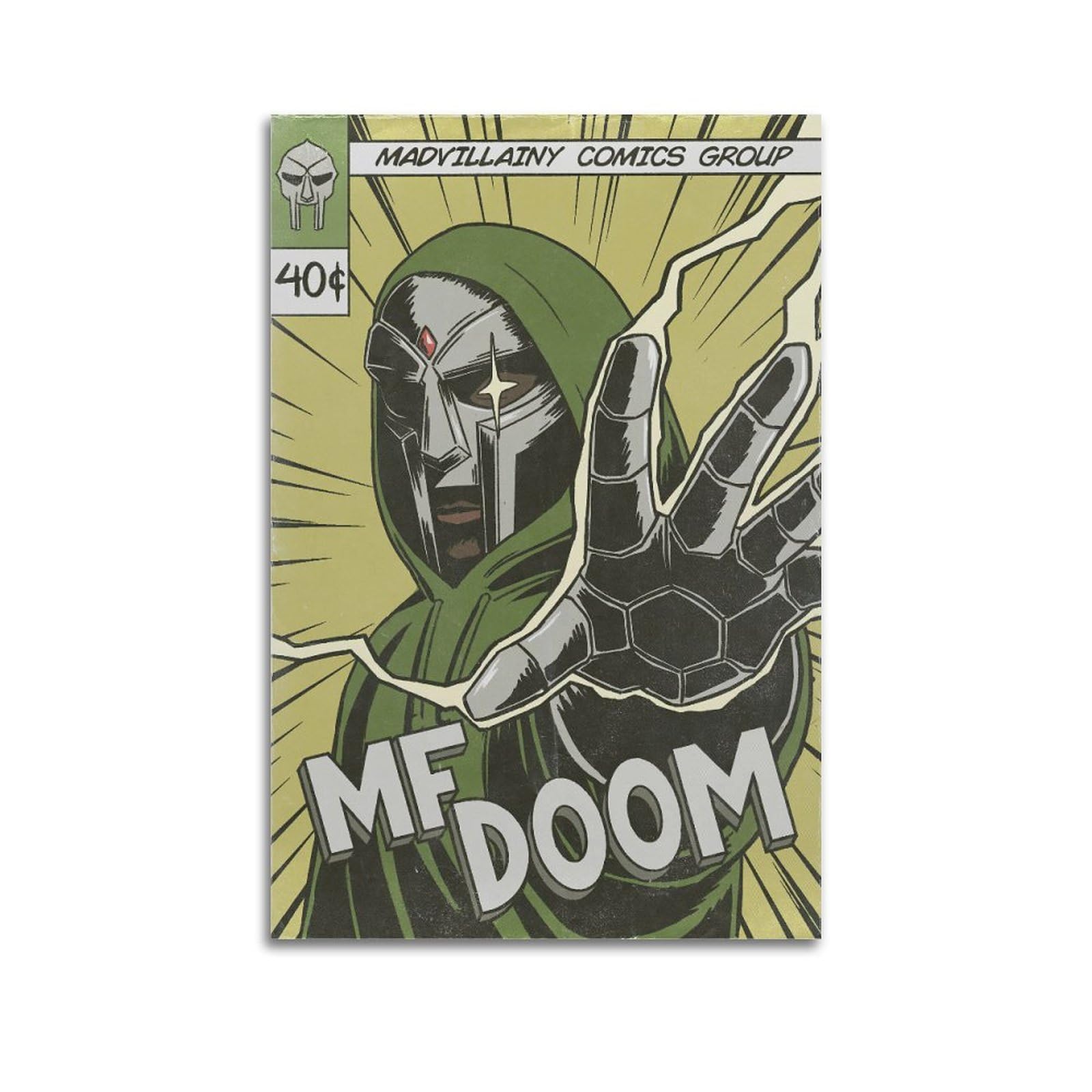 Amazon.com: MF DOOM Poster Hip-hop Rapper Poster Art Canvas for