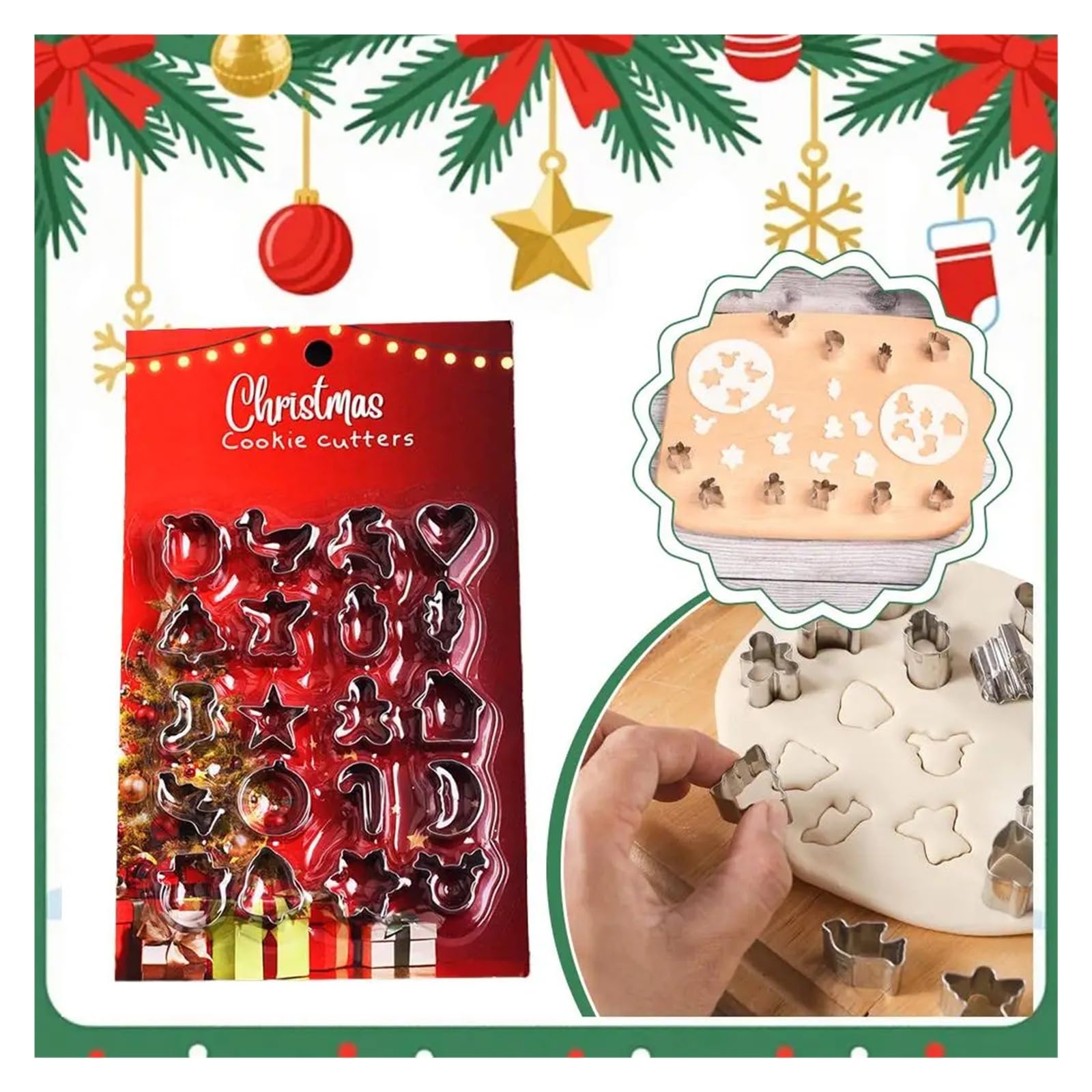 20 pièce/ensemble moule à biscuits de Style de noël moules à biscuits de cuisson de biscuits en acier inoxydable de qualité alimentaire ensemble de moules à biscuits de cuisson de biscuits