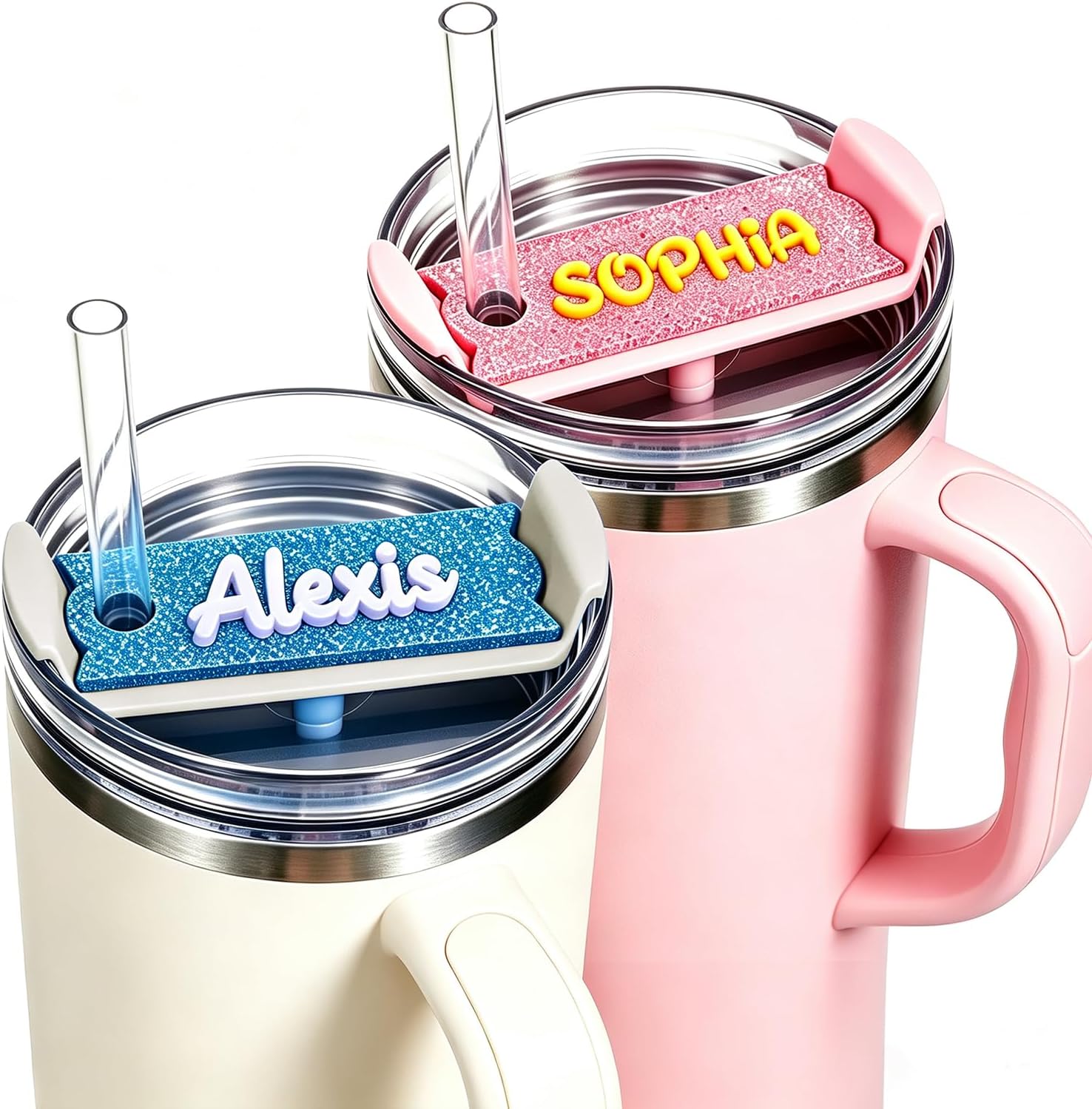 Personalized Name Plate for Stanley Custom Name Tag for 20 30 40 Oz Tumblers Lid Topper Accessories