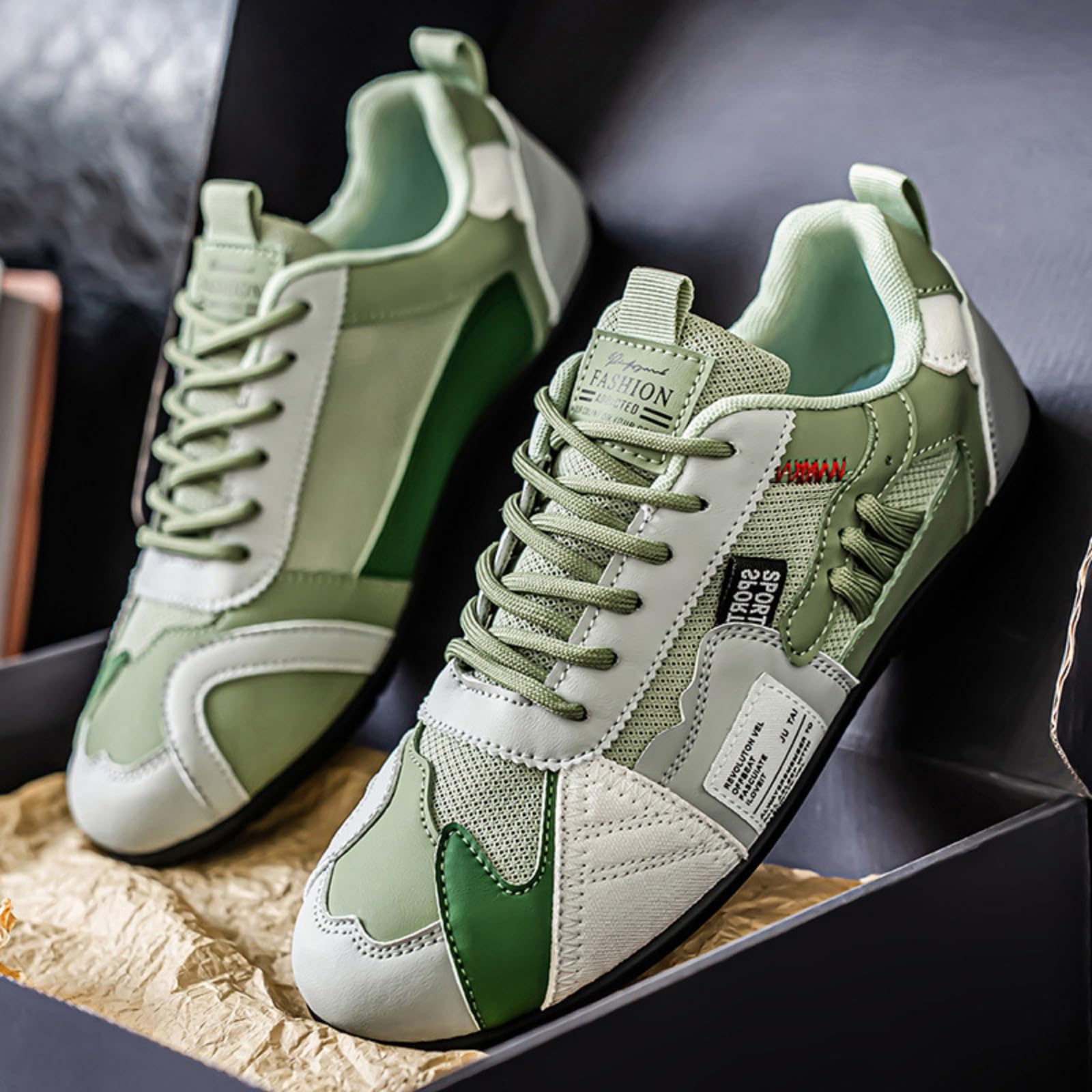 Lavina Sneakers rétro Colorate Giovanni,Moda e Tendenze | Scarpe da Ginnastica Retrò con Design a Incastro,Leggere e Traspiranti,Versatili per Casa,Lavoro e Uscite Quotidiane
