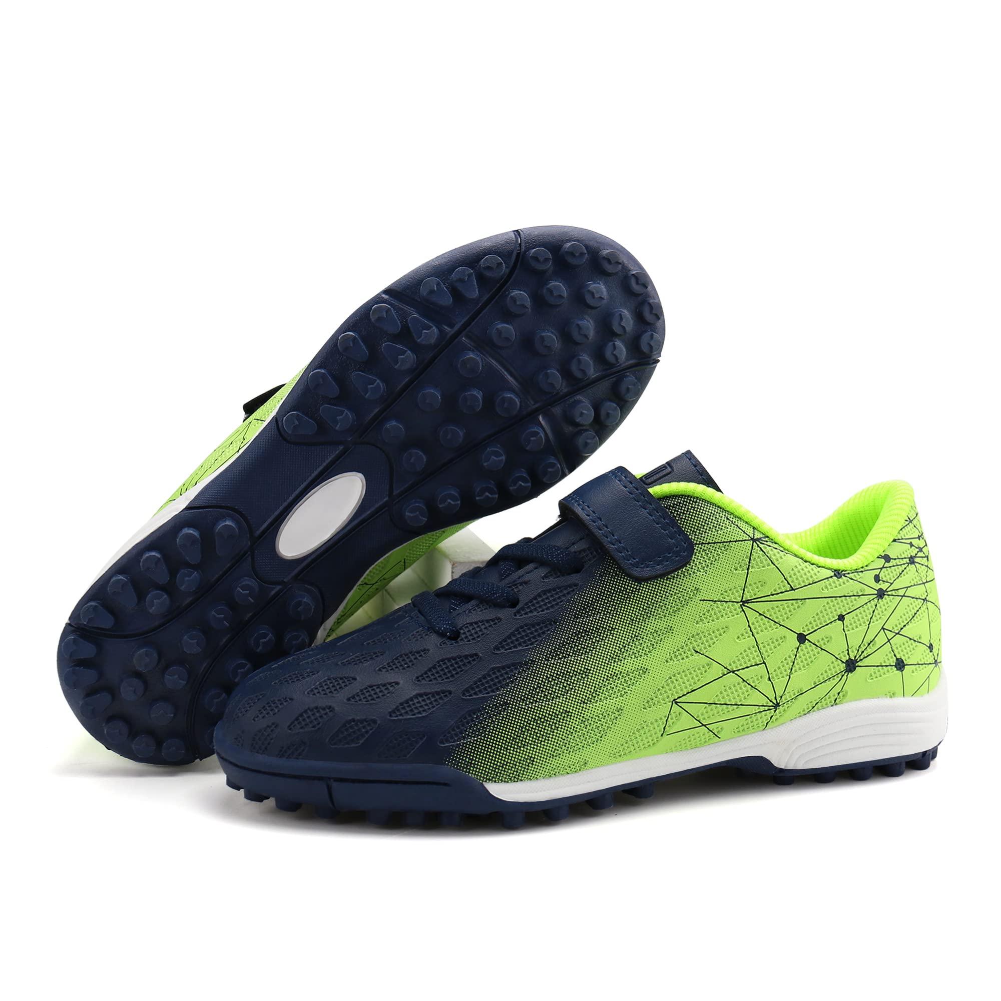 JABASIC Hallen - Botas de fútbol para niños y niñas, césped artificial