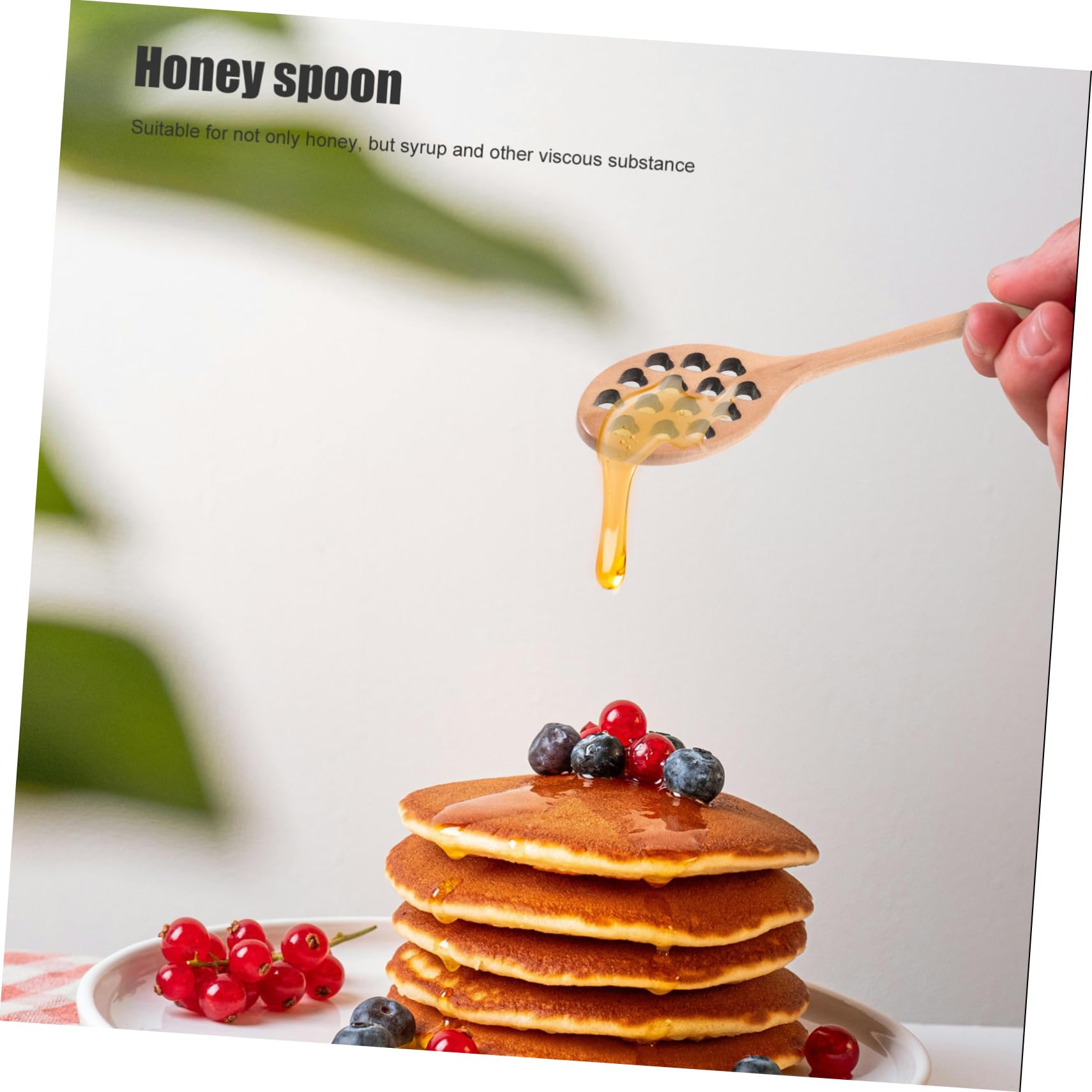 4pcs Honey Stirrer Honey Stirring Spoon Wooden Honey Spoon Wooden Honey Dippers Syrup Stirrer