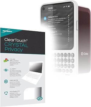 BoxWave Screen Protector Compatible with Clicks Communicator 4.3 in - ClearTouch Crystal Privacy 2-Pack, Privacy Screen Protector Flexible Film Clear