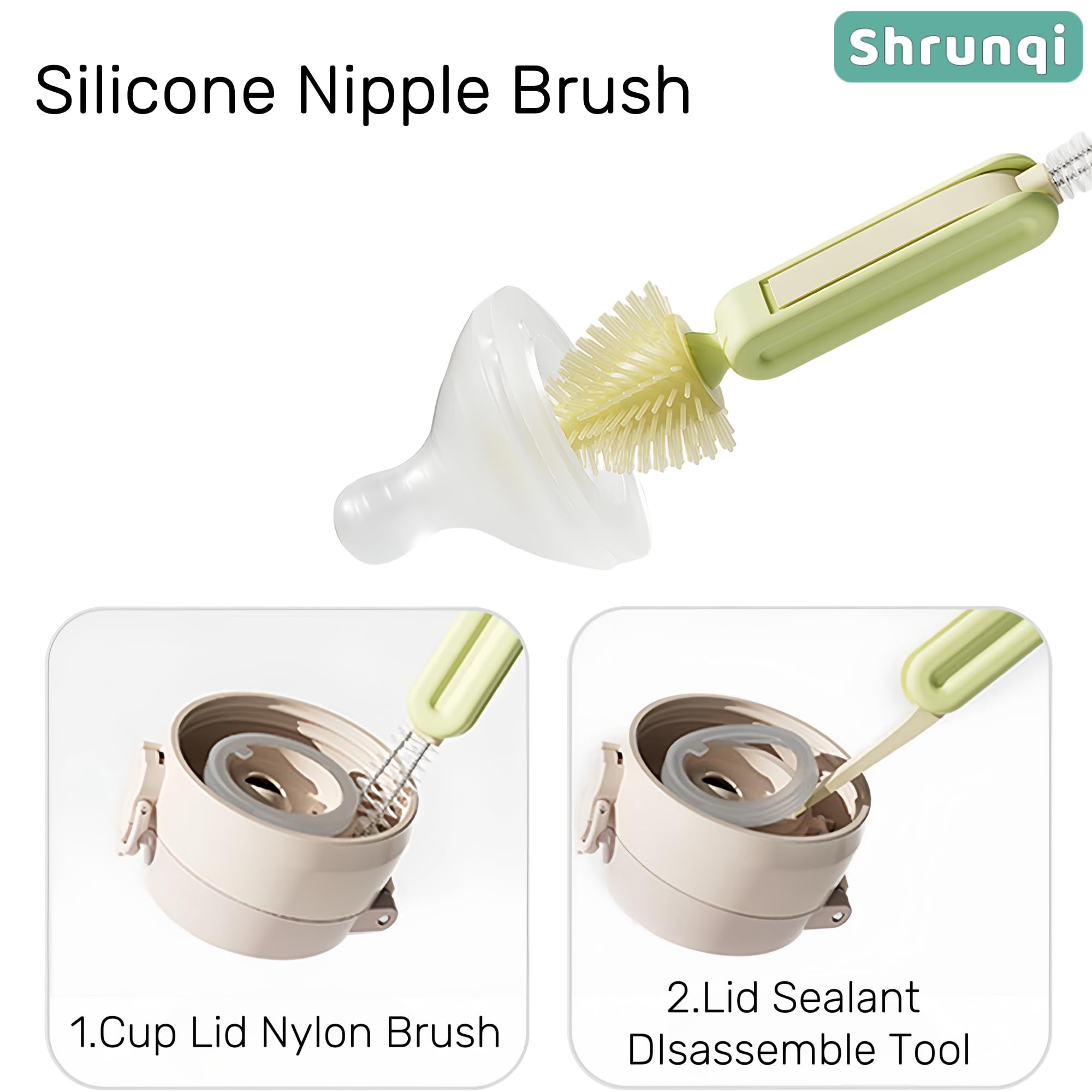 Bottle Cleaner Brush Travel Baby Bottle Brush Set – Extendable