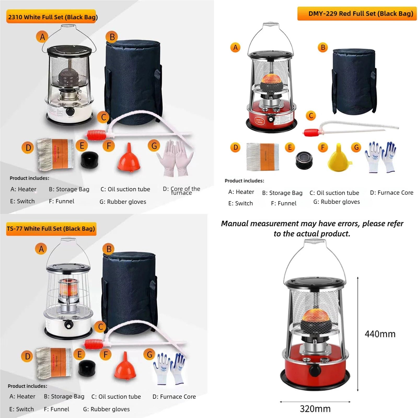 Riscaldatore Portatile A Cherosene For Interni Ed Esterni, Efficiente Riscaldamento For Casa, Garage, Campeggio, Autonomia Di 19 Ore(2310)