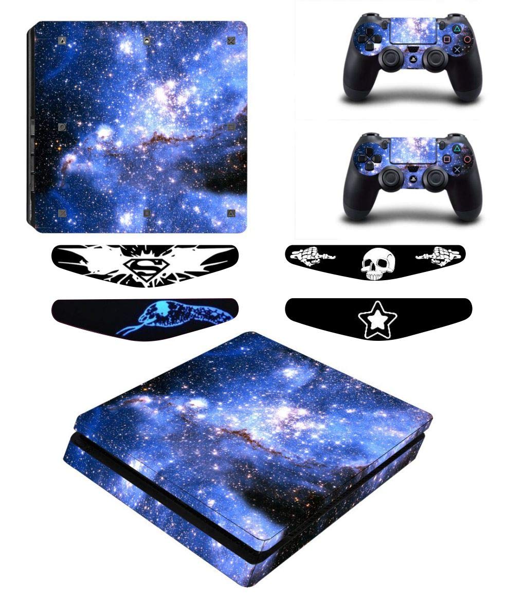 Elton Starry Sky Theme 3M Skin Sticker Cover for PS4 Slim Console and Controllers Full Set Console Decal Stickers for Front & Back 4 Led bar Decal +2 Controller Decal Cover (B08WLY9X3L) Amazon Price History, Amazon Price Tracker