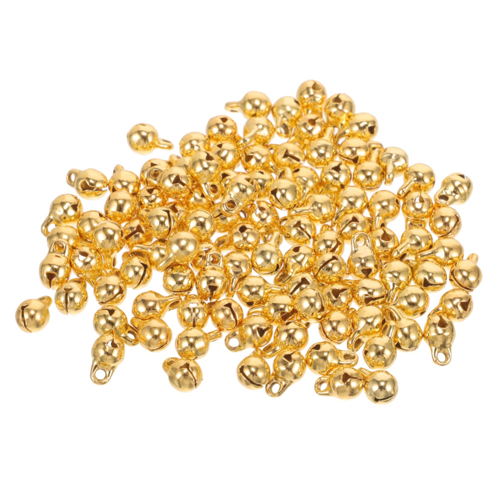 BESTYASH 100Pcs Mini Decorative Bells for Crafts Tiny Jingle Bells for Jewelry Making Hanging Decorations and Projects Antique Style Crafting Supplies