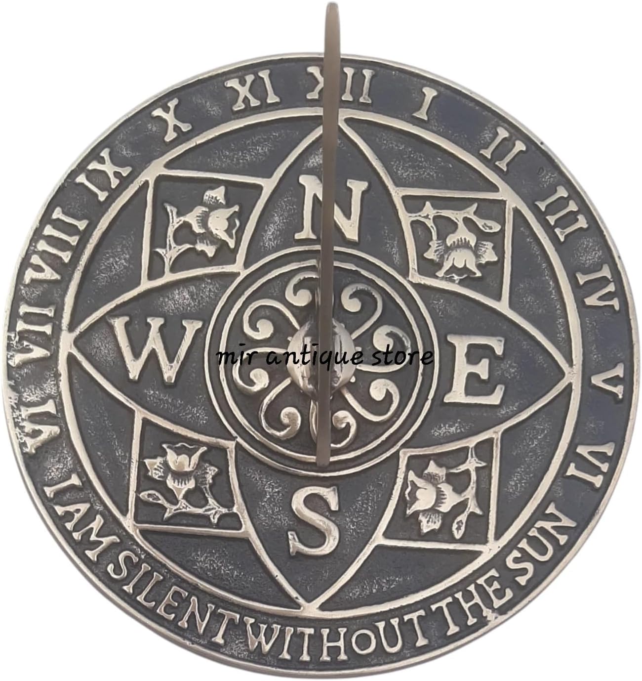 10'' Nautical Sundial – Timeless Outdoor Sundial Clock, Elegant Alumiunm Garden Decor, for Home Décor, Durable Weather-Resistant Yard Timepiece