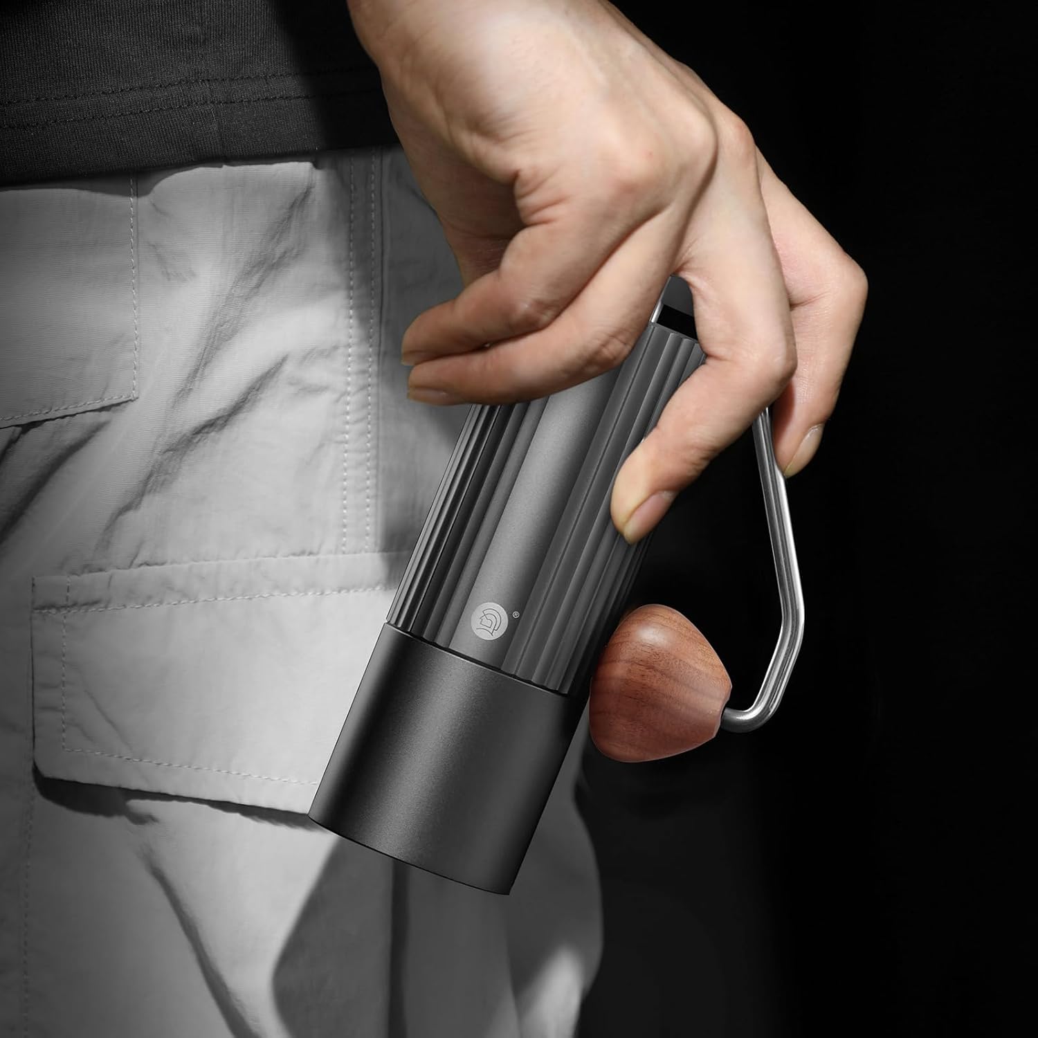 zeroHero Z3 X-FOLD Folding Hand Grinder Titanium-Coated Stainless Steel Conical Burr, 25g-30g Capacity, for Espresso, French Press & Pour Over