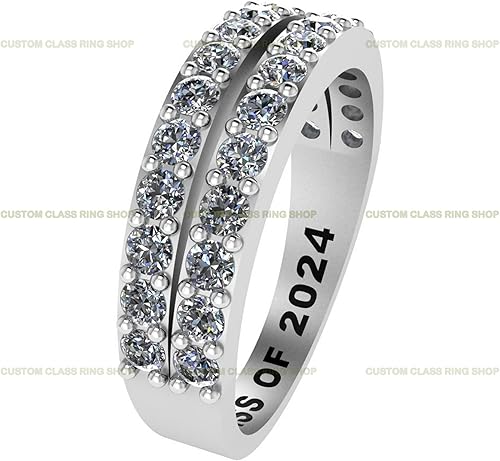 Miniatura 8 de Custom High School and College Class Ring Sterling Silver  10K 14K Gold - GRA Certified MoissanitesLab Grown Diamonds Ring Graduation Gifts for Her