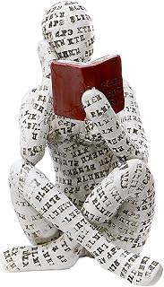 GRAPMKTG Reading Women Thinker Statue - Aesthetic Pulp Sculpture, Modern Abstract Home Decor for Shelf Table Living Room Office Bedroom