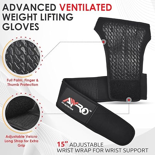Miniatura 13 de AYRO Workout Gloves for Men & Women – Gym Gloves for Men, Weight Lifting Gloves, with Wrist Support, Breathable Palm Padding, Non-Slip Grip – Ideal