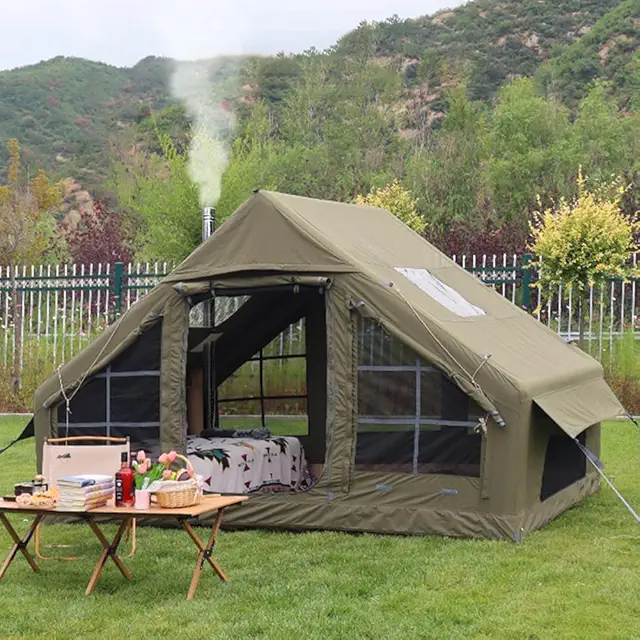 Tente Militaire Gonflable TentHome 2-10 Personnes, Imperméable 4 Saisons