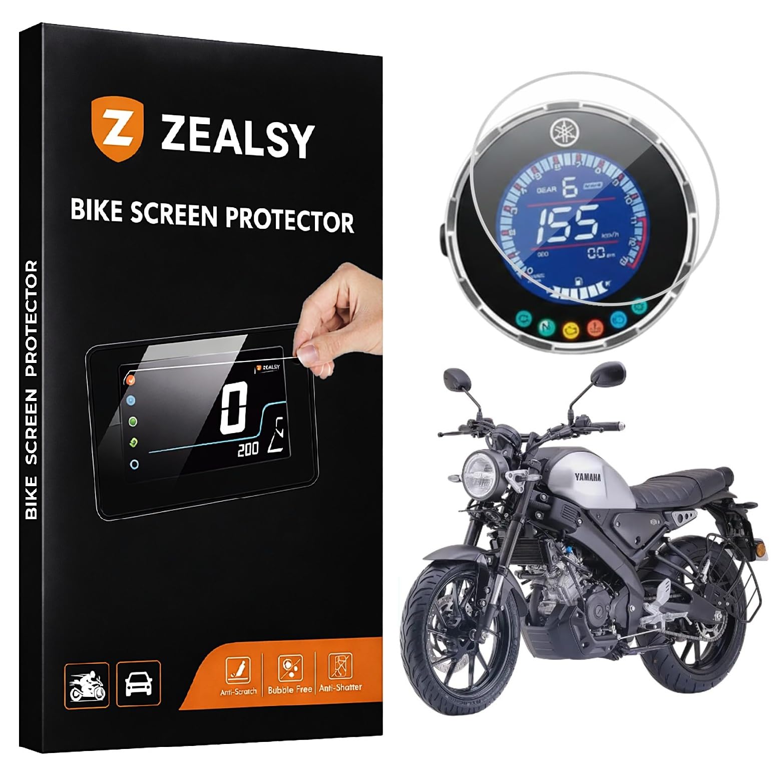 Screen Protector for YAMAHA XSR 155 Meter Display | Raider Screen Guard (Not a Tempered Glass) | Bike Speedometer Digital Meter Protection Film | Scratch Resistant Dashboard Screen Guard-image-20