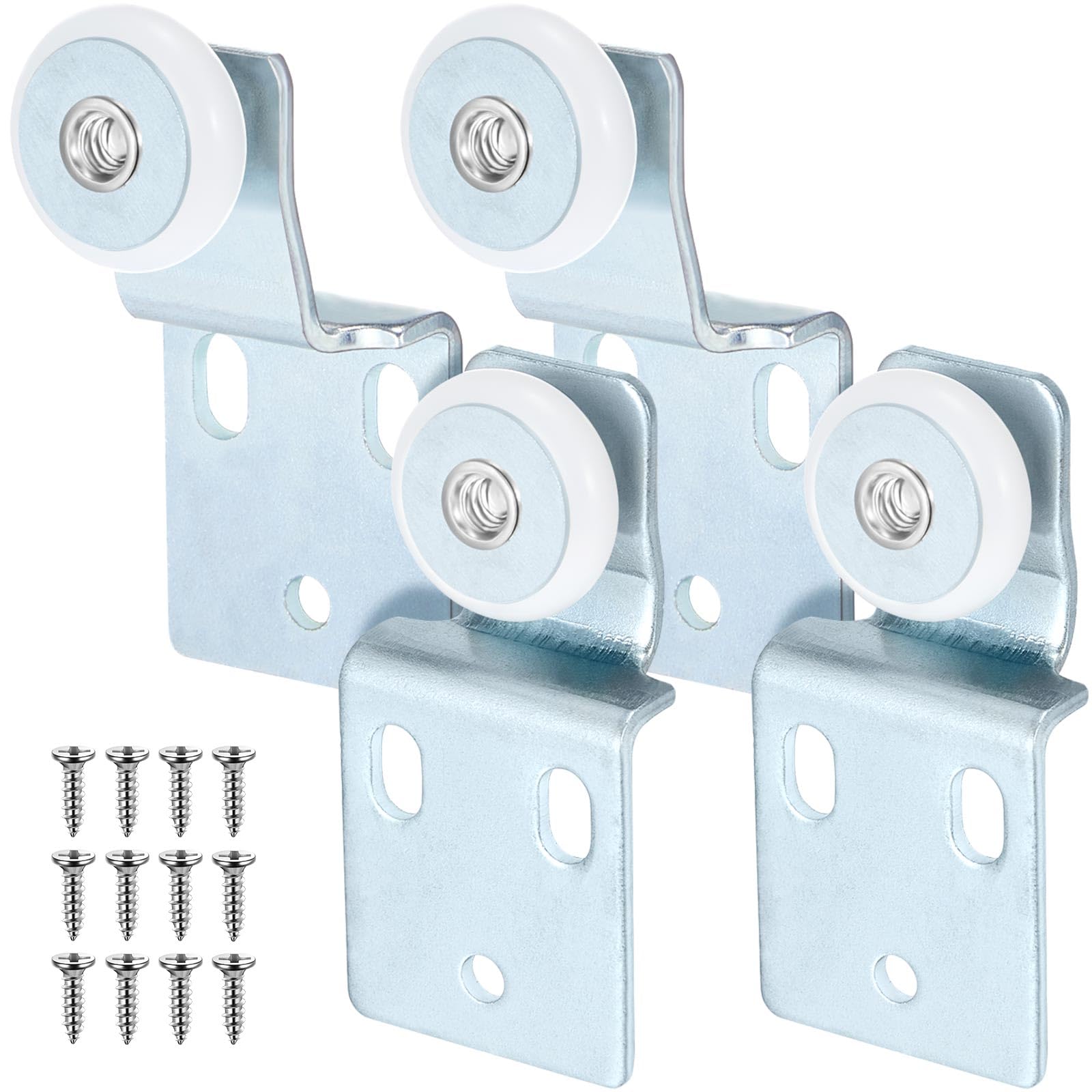 Photo 1 of Blulu Sliding Door Rollers - 1/2" & 3/8" Offset, Top Hung Bypass