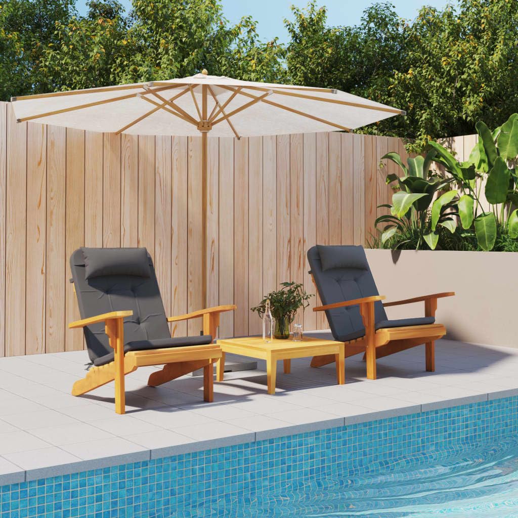 Adirondack, 2 cuscini per sedie, in tessuto Oxford, idrorepellenti, antiscivolo, con imbottitura in fibra di schiuma, per sedie da giardino, balcone, terrazza, sala da pranzo, ufficio