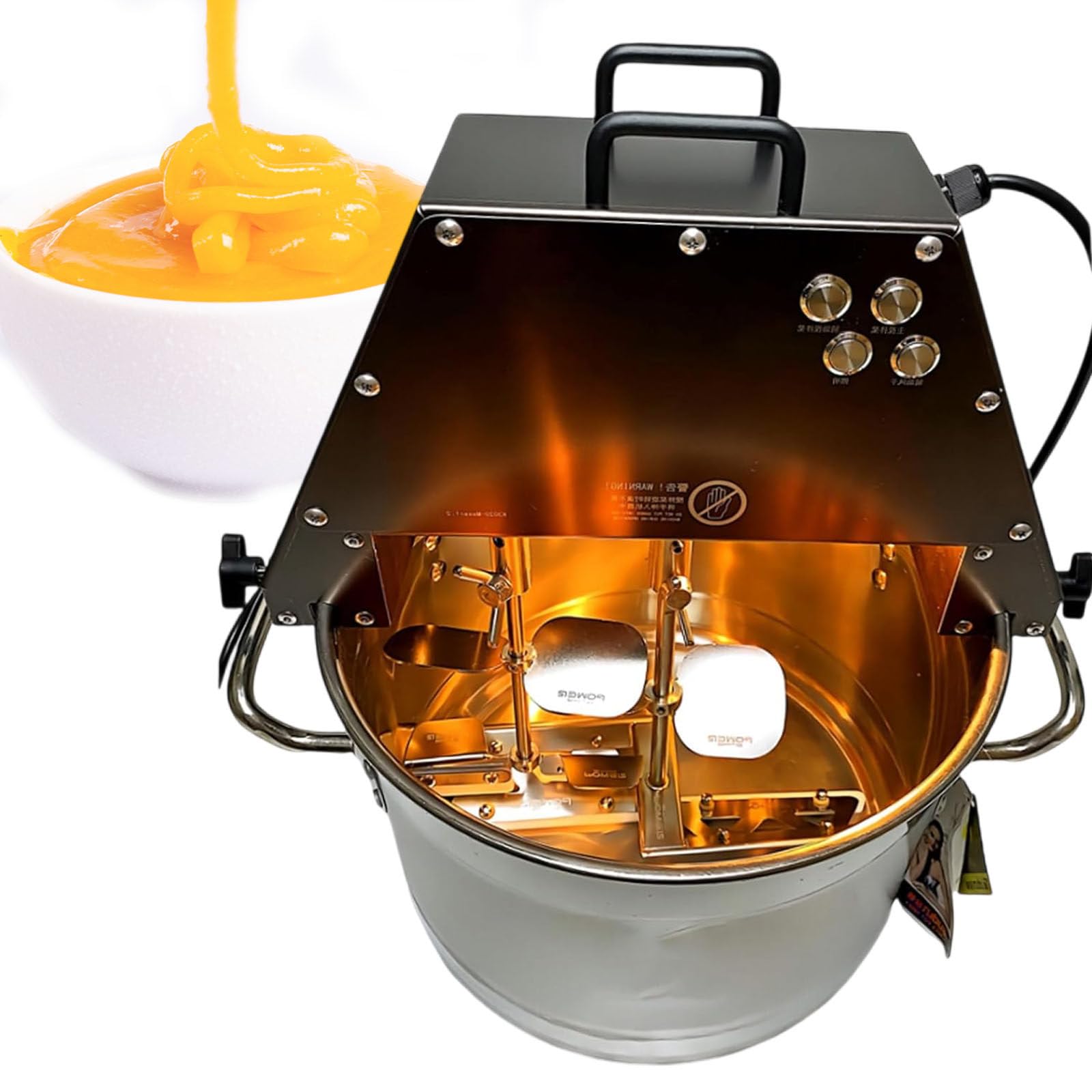 Robot da cucina elettrico da 10 litri con doppie pale, pentola con miscelazione automatica per marmellate, salse e altro, 220 V (110V)
