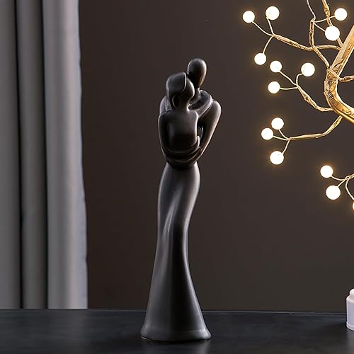 Miniatura 8 de Estatua blanca para abrazar a parejas, para decoración del hogar, colecciones de figuras para estantería de sala de estar, y decoración de oficina,