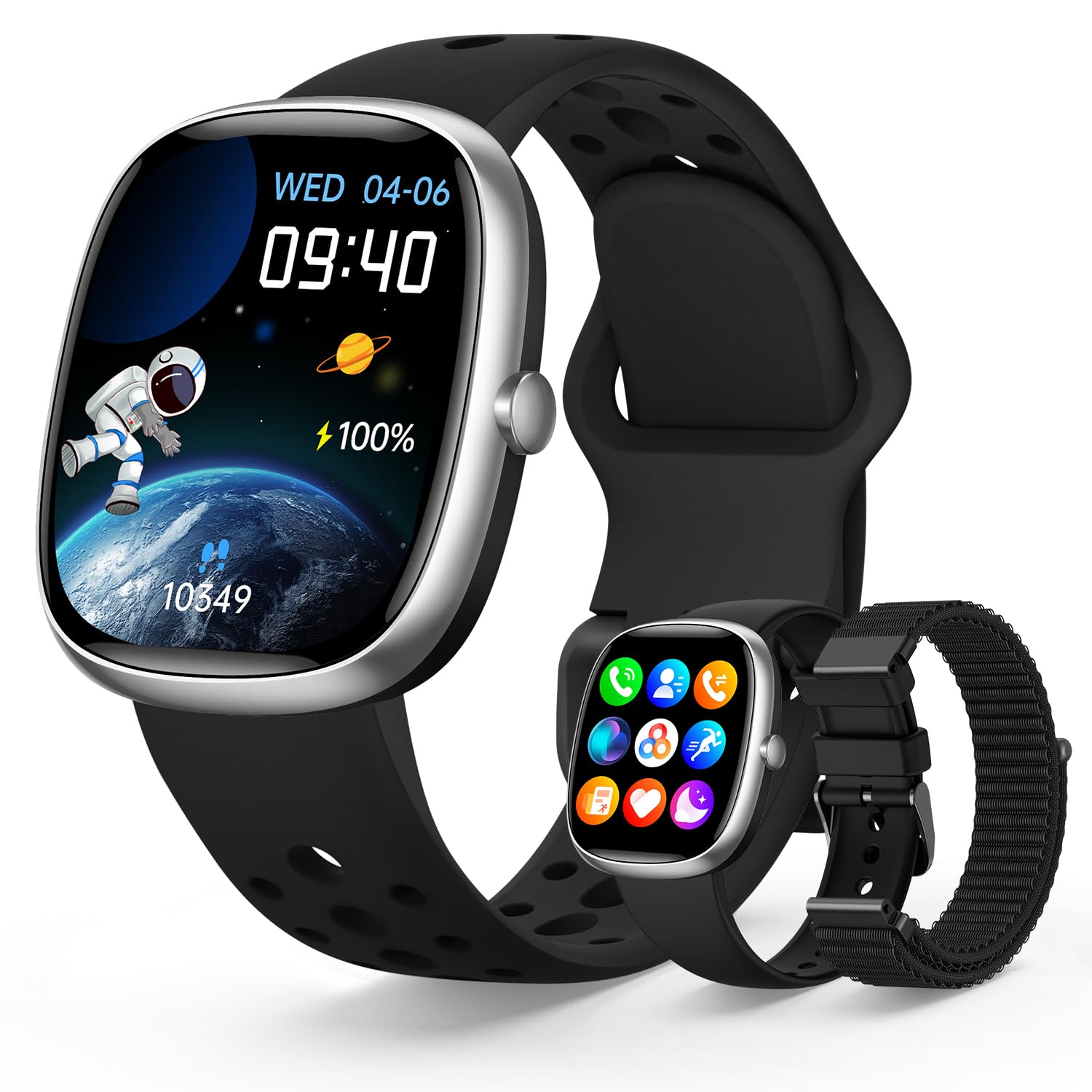 JoJoego Fitness Tracker Smartwatch Bambini, Orologio Smartwatch Bambino con 100+ Modalità Sportive, Contapassi, Frequenza Cardiaca, Monitor del Sonno, Impermeabile IP68, Regalo per Ado 5-16, Nero